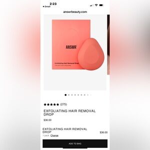 ANSWR Exfoliating Hair Removal Drop - Coral